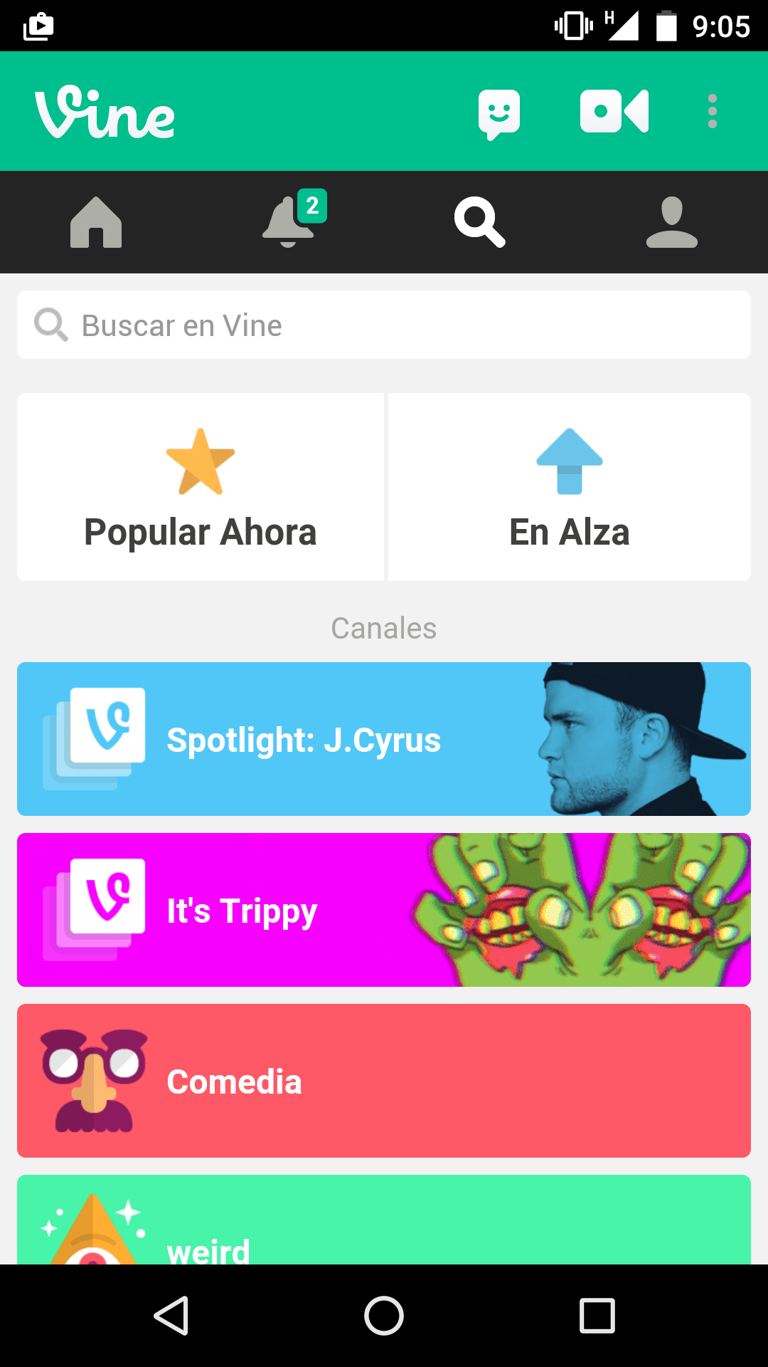 Captura de Vine